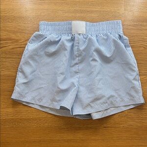 Blue Striped Shorts